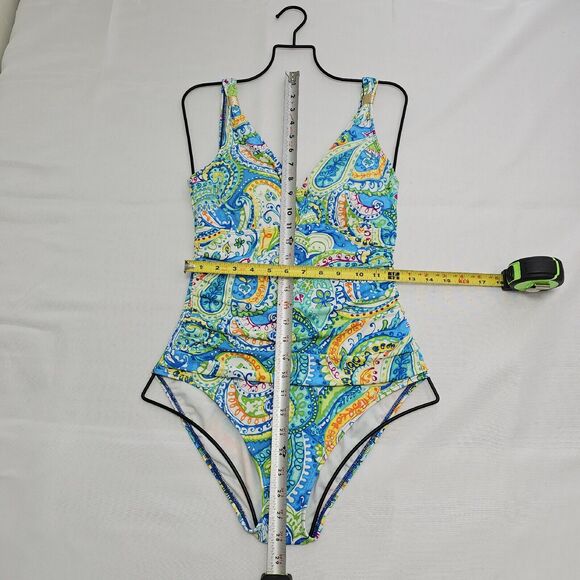 Ralph Lauren  One-Piece Swimsuit Womens Size 6 Carnival Paisley Underwire Beachy - Picture 5 of 14